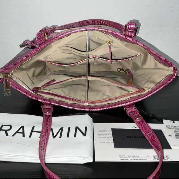 Brahmin Medium Asher GRAPEFRUIT OMBRE MELBOURNE W/ Eye NWT - Picture 7 of 8